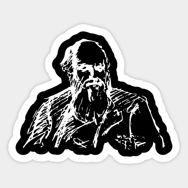 Charles Darwin Sticker by Motivational_Apparel